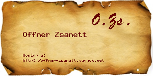 Offner Zsanett névjegykártya